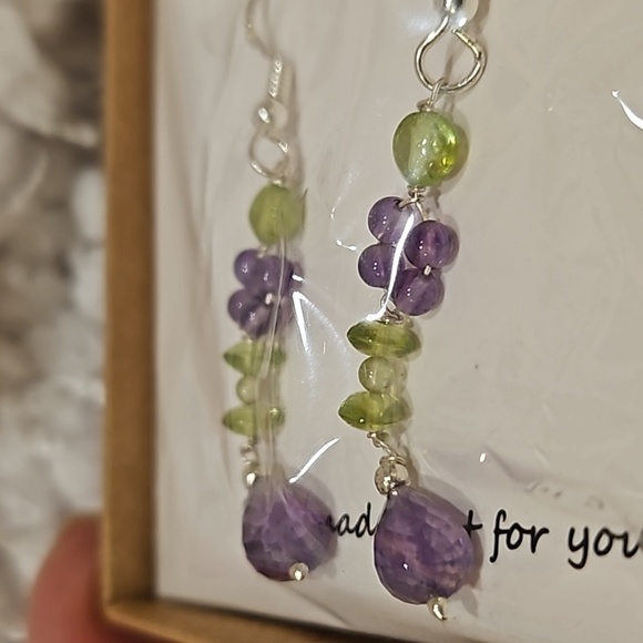 Amethyst/Peridot Earrings - Picture 6 of 8
